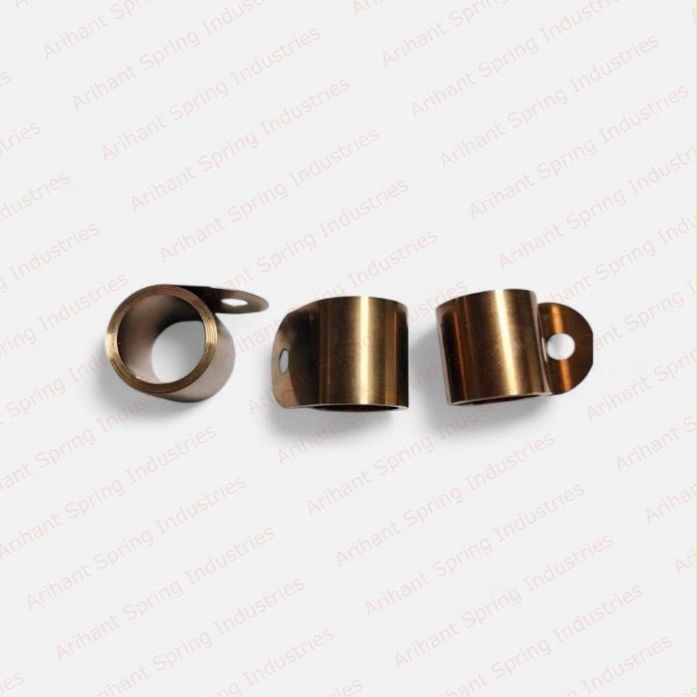 Industrial coiled strip springs with mounting holes